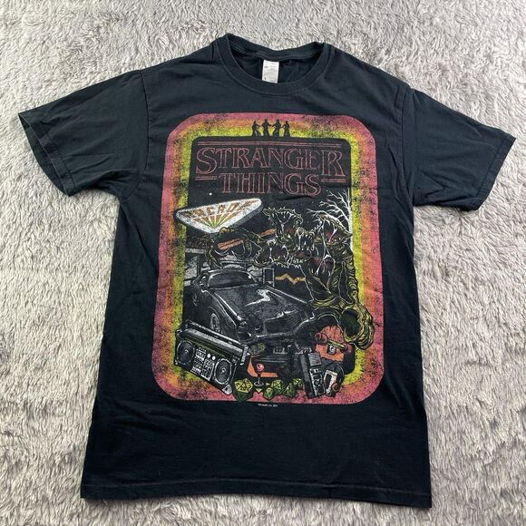 Stranger Things Shirt Mens Small Black Demogorgon Arcade Netflix Retro 80s - Picture 2 of 8
